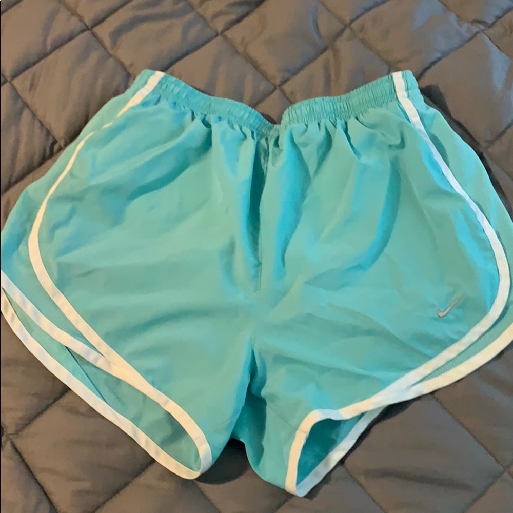 Nike turquoise running shorts